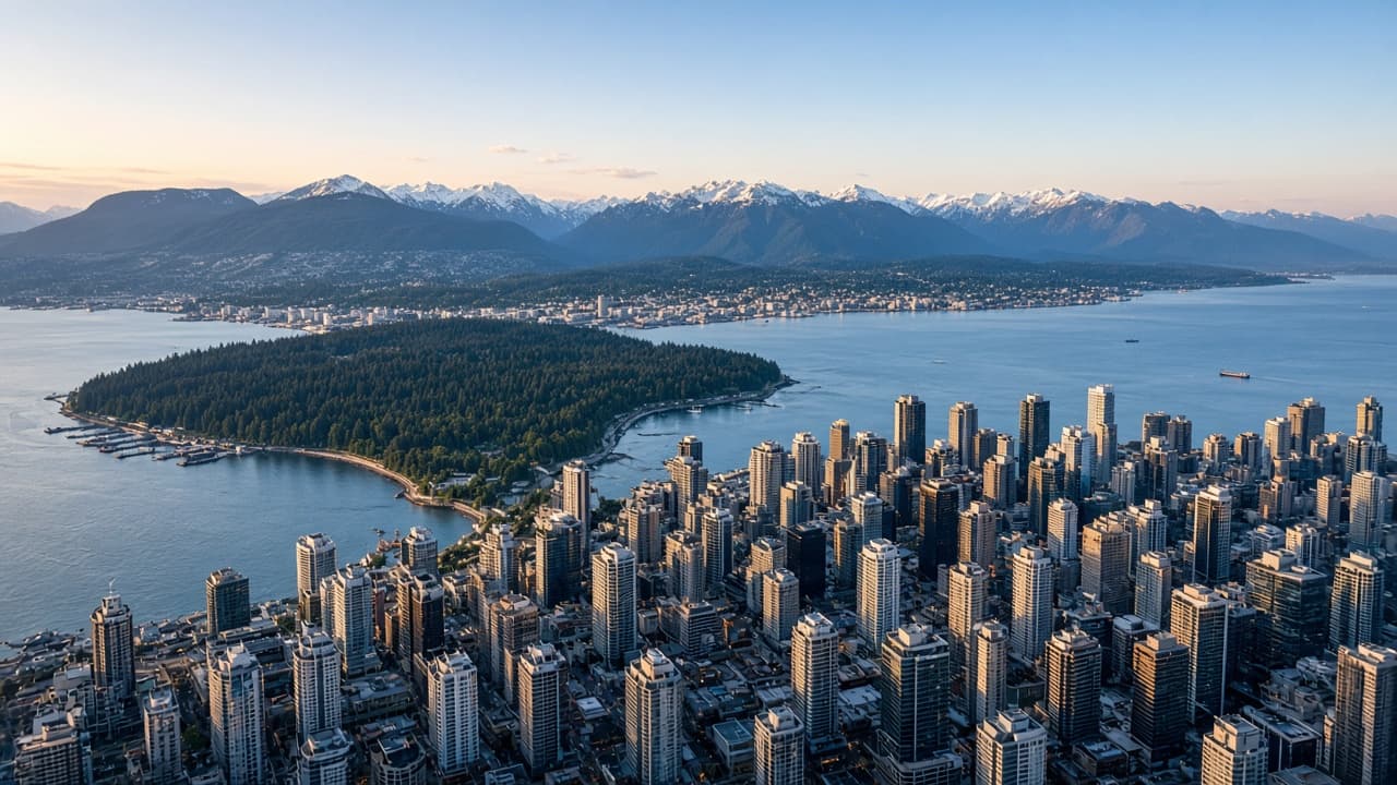 City and mountain viewpoint from a high lookout